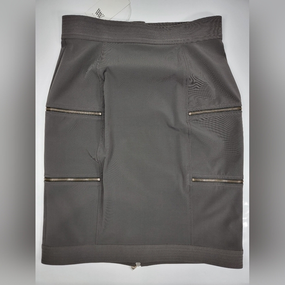 NEW WORTH Beluga Techno Twill Skin Peekaboo Skirt Women's Sz 6 Animal Print $198 - Picture 11 of 11